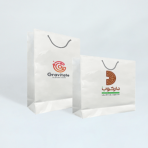 ساک خرید گلاسه 170 گرم با سلفون براق